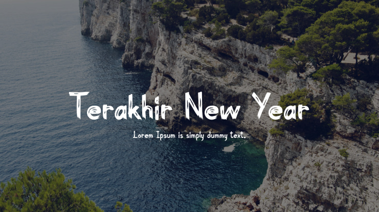 Terakhir New Year Font