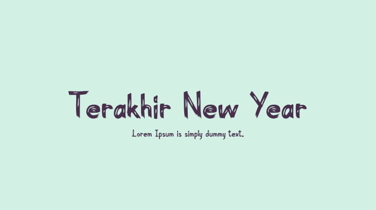 Terakhir New Year Font