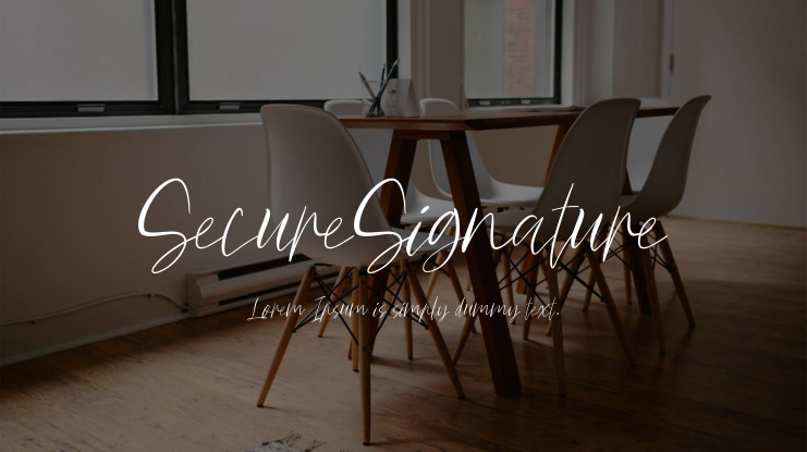 SecureSignature Font