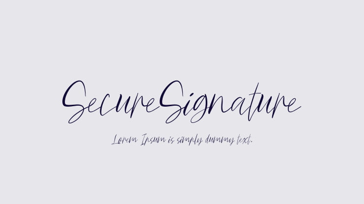 SecureSignature Font