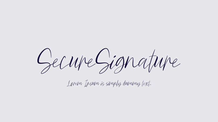 SecureSignature Font