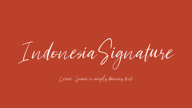 IndonesiaSignature Font