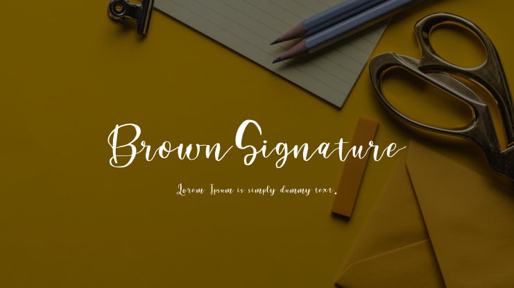 BrownSignature Font