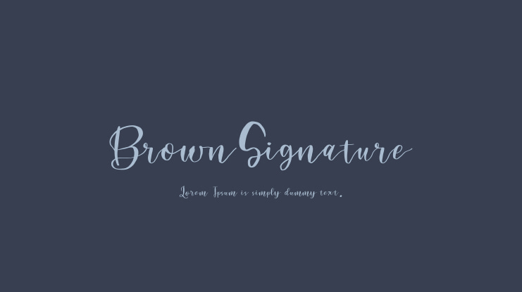 BrownSignature Font