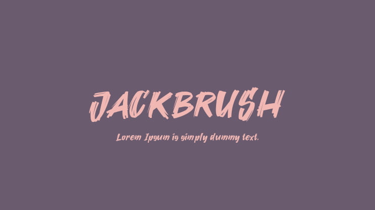 JACKBRUSH Font