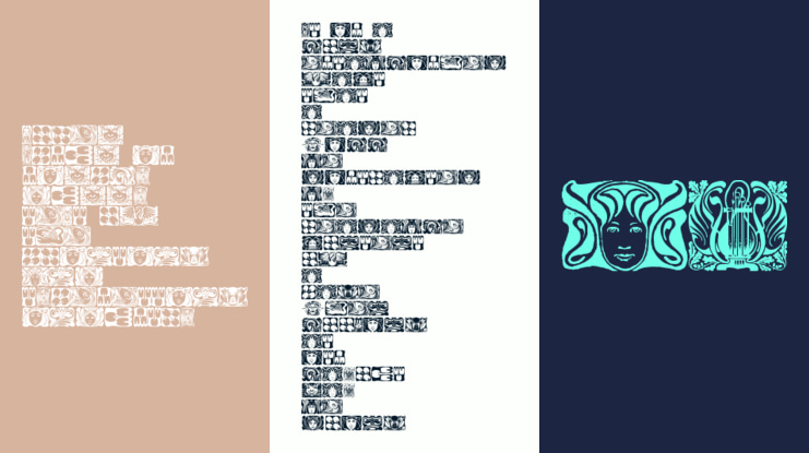 Jugendstil Ornamente Font