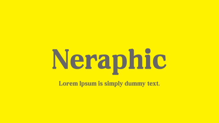 Neraphic Font