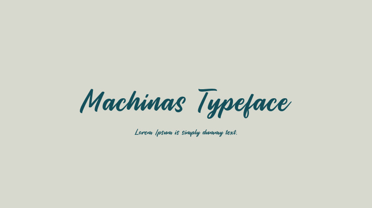 Machinas Typeface Font