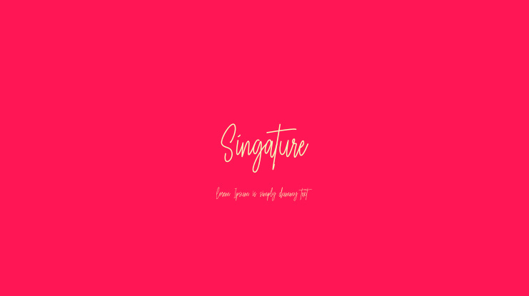 Singature Font