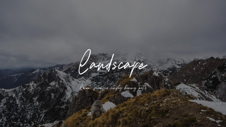Landscape Font