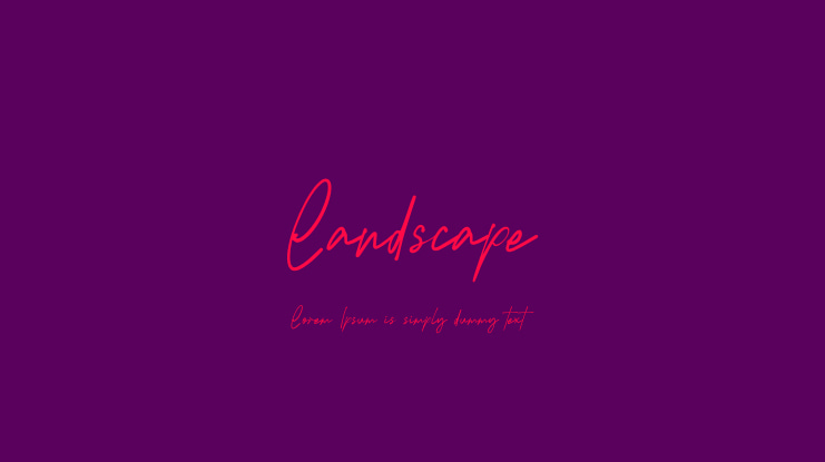 Landscape Font
