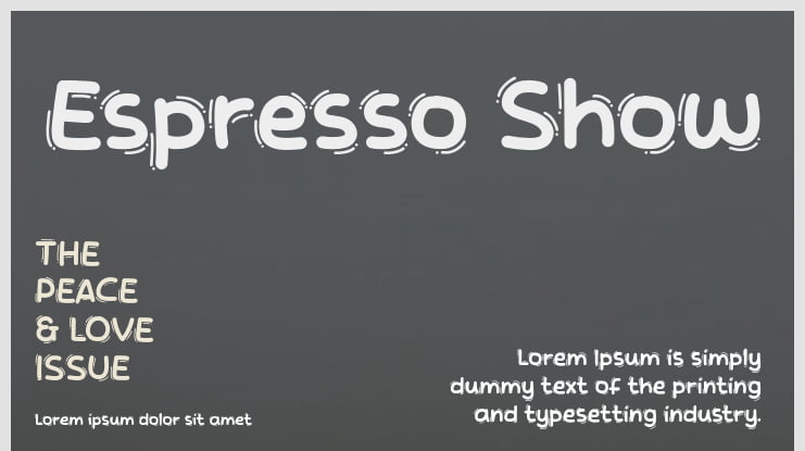 Espresso Show Font