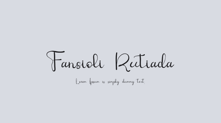 Fansioli Rutiada Font
