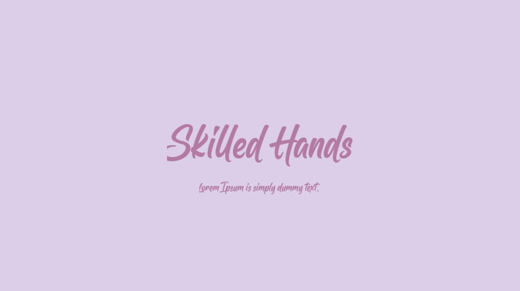 Skilled Hands Font