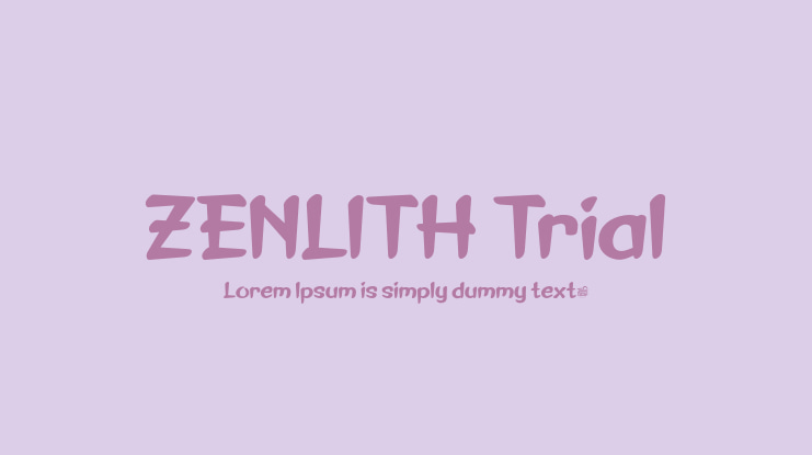 ZENLITH Trial Font