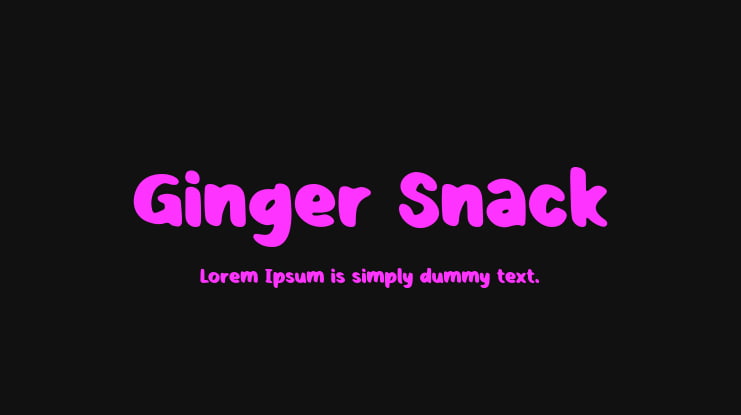 Ginger Snack Font