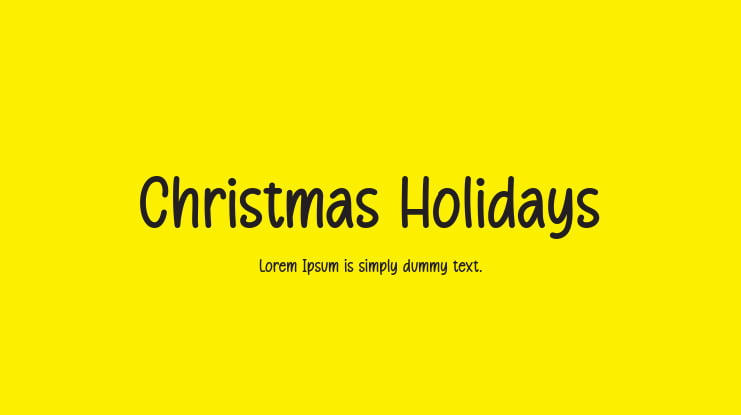 Christmas Holidays Font