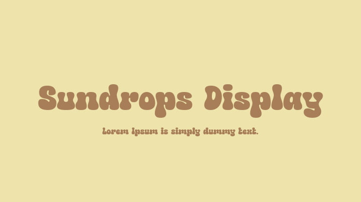 Sundrops Display Font