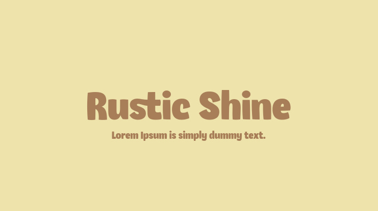Rustic Shine Font