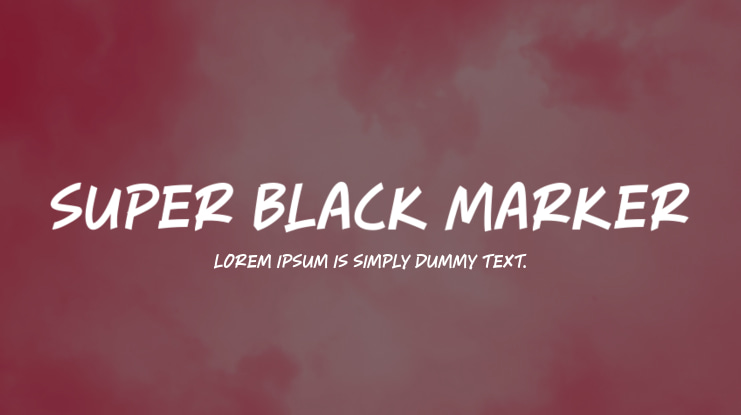 Super Black Marker Font