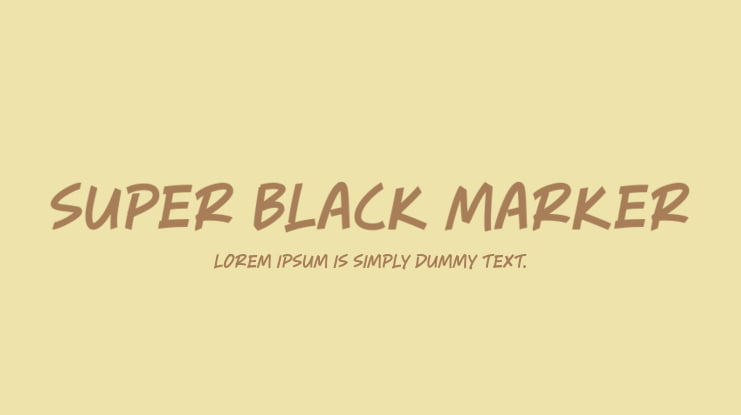 Super Black Marker Font