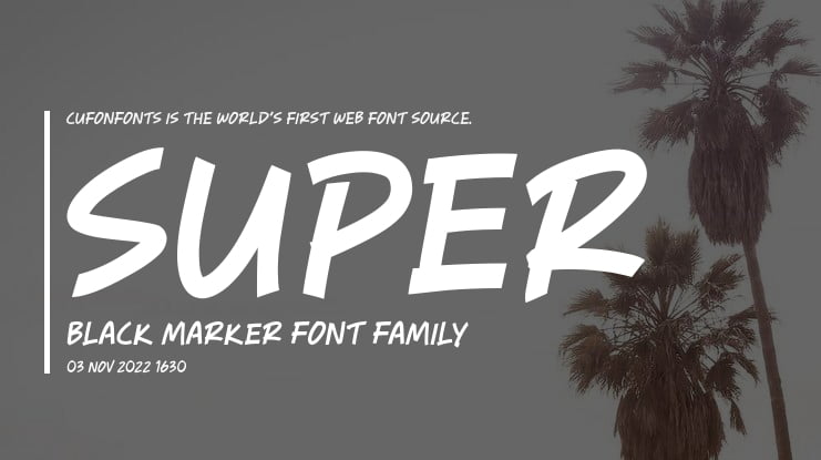 Super Black Marker Font