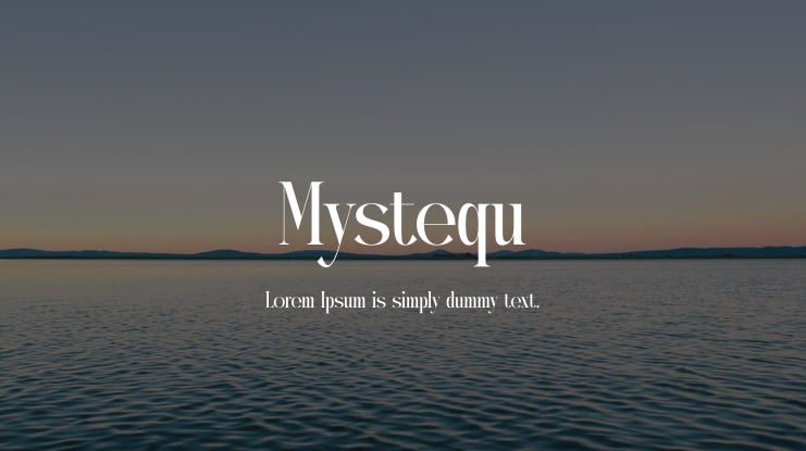 Mystequ Font