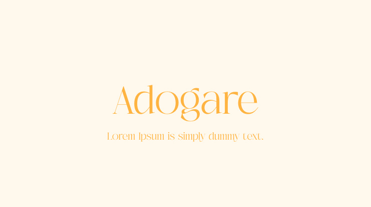 Adogare Font