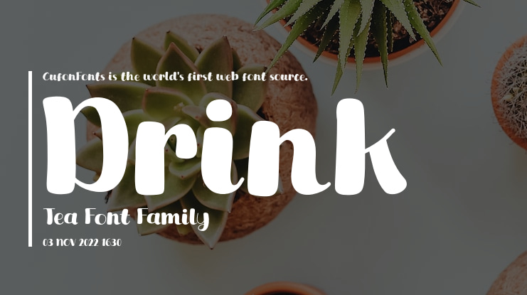 Drink Tea Font