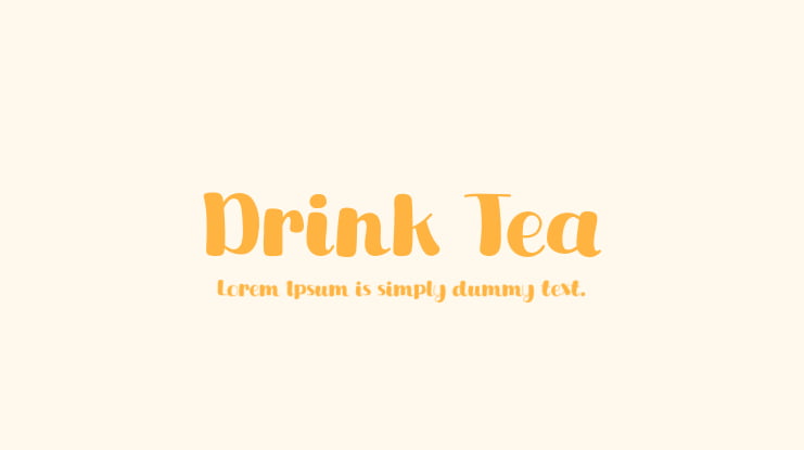 Drink Tea Font