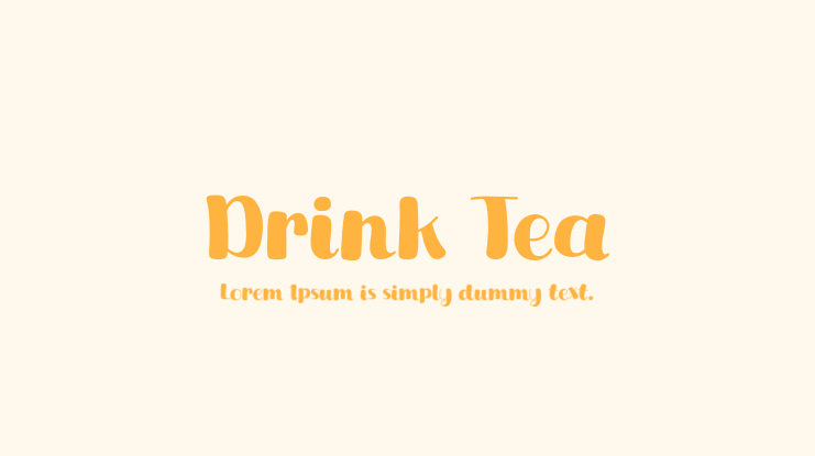 Drink Tea Font