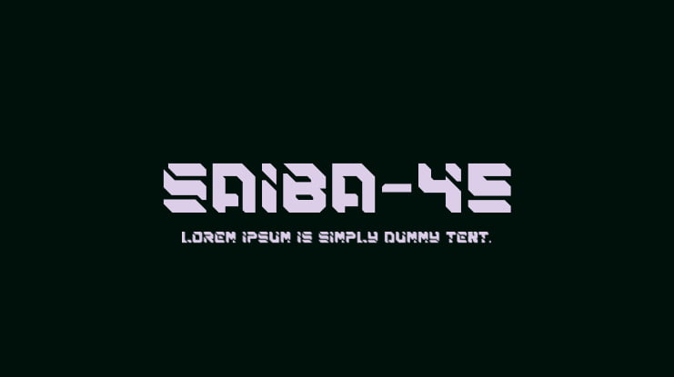 SAIBA-45 Font Family