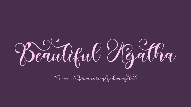 Beautiful Agatha Font