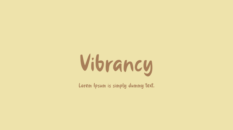 Vibrancy Font
