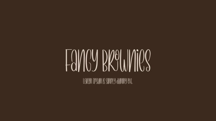 Fancy Brownies Font