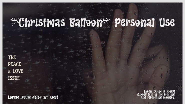 Christmas Balloon Personal Use Font