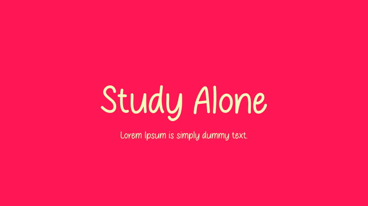 Study Alone Font