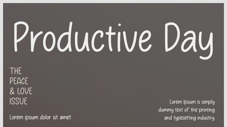 Productive Day Font