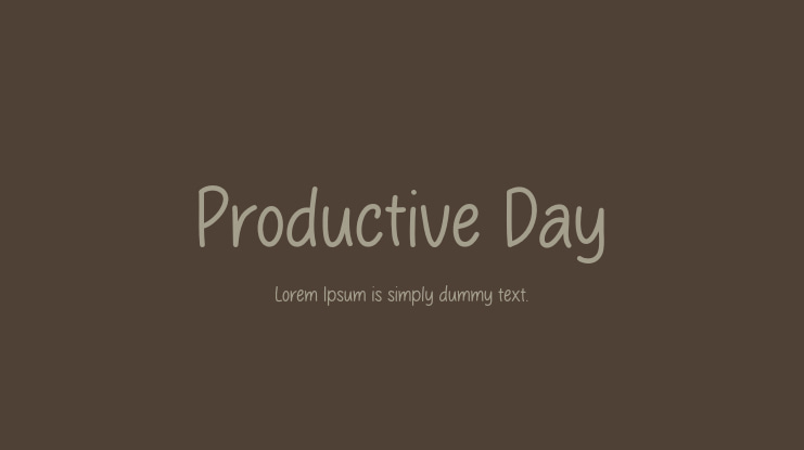 Productive Day Font