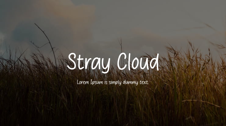 Stray Cloud Font