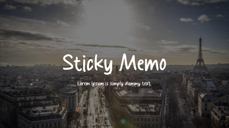 Sticky Memo Font