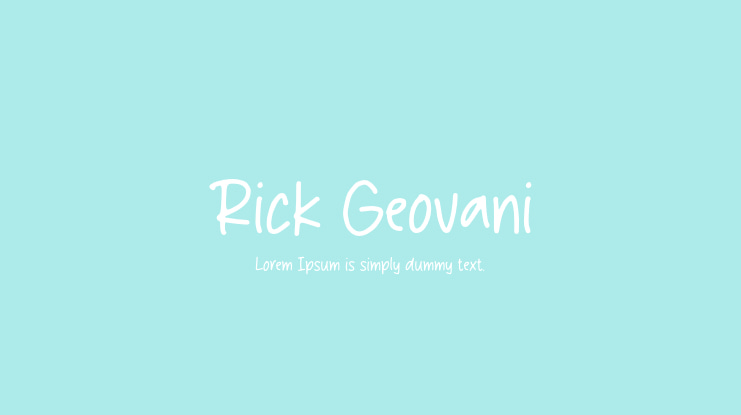 Rick Geovani Font