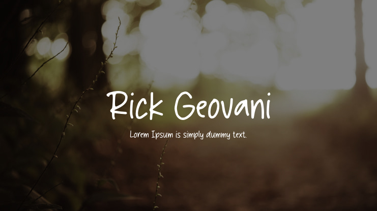 Rick Geovani Font