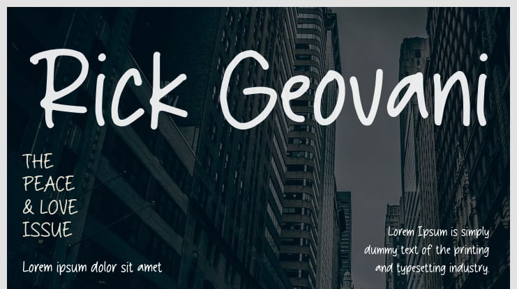 Rick Geovani Font