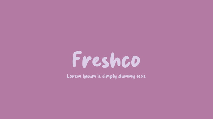 Freshco Font