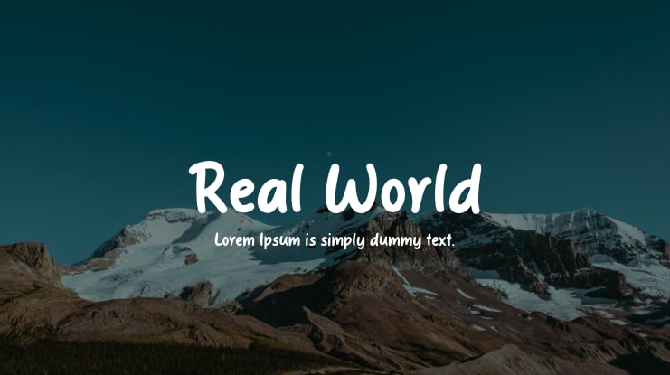 Real World Font