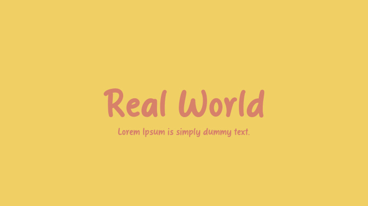 Real World Font