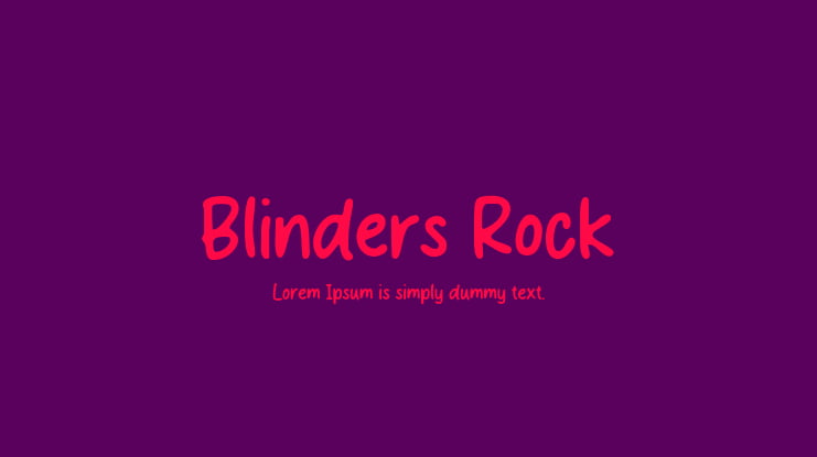 Blinders Rock Font