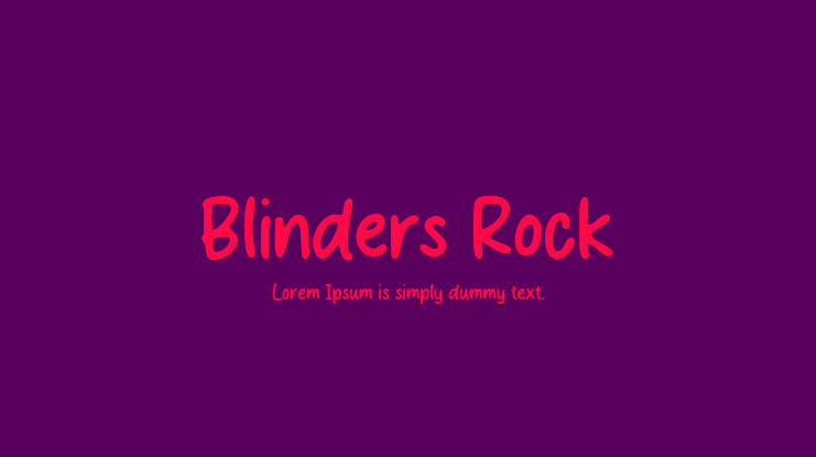 Blinders Rock Font