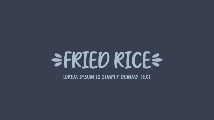 Fried Rice Font